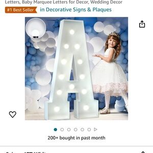 Marquee Letter “A” Decor Light